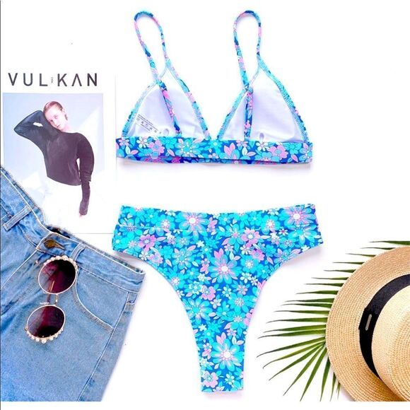 Everything 5/$10 Going out of business sale!! NWT Two piece floral design bikini - Picture 2 of 2